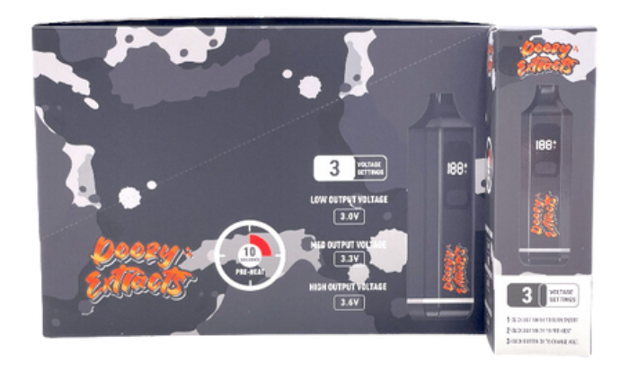 Doozy Extracts 510 Thread LED Battery, 5 ct display, black colorway