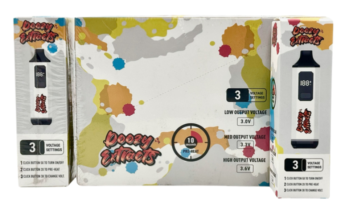 Doozy Extracts 510 Thread LED Battery, 5 ct display, white colorway