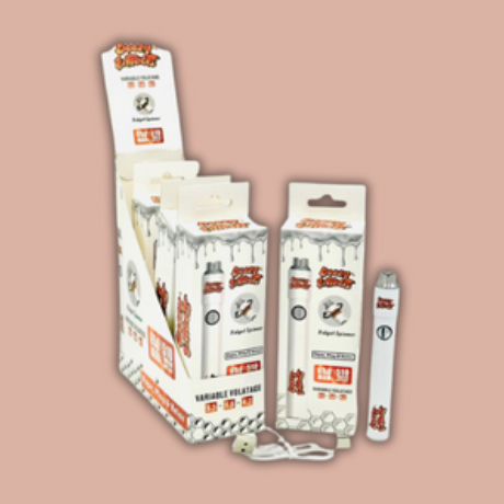 510 Thread Spinner Battery, 5 count display package, white colorway